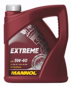 MANNOL EXTREME 5w40 4л, синтетика, масло моторное